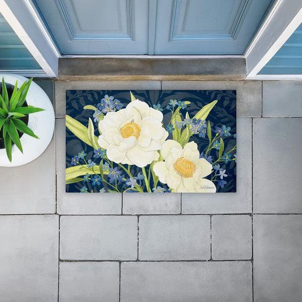 Stupell Industries Nicole Tamarin | Enchanted Midnight Garden Non-Woven Door Mat