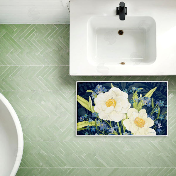 Stupell Industries Nicole Tamarin | Enchanted Midnight Garden Plush Bath Mat