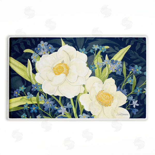 stupell industries Nicole Tamarin | Enchanted Midnight Garden Plush Bath Mat