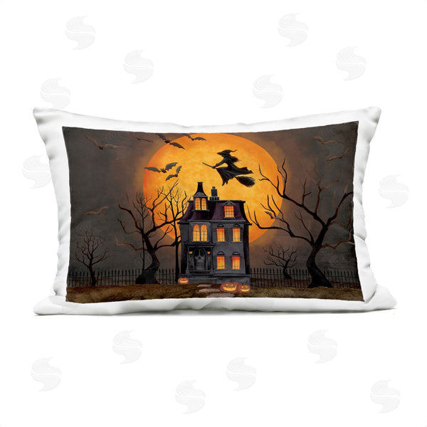 Stupell Industries Nicole Tamarin | Haunted Night Mansion Printed Throw Pillow
