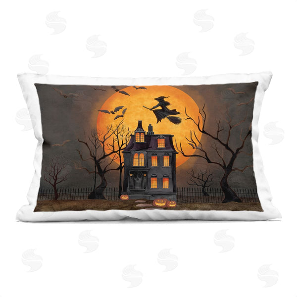 stupell industries Nicole Tamarin | Haunted Night Mansion Printed Throw Pillow