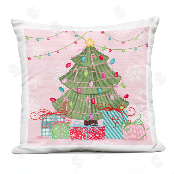 Stupell Industries Nicole Tamarin | Merry Pinkmas Tree Printed Throw Pillow