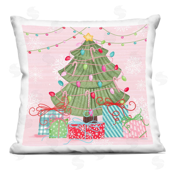 stupell industries Nicole Tamarin | Merry Pinkmas Tree Printed Throw Pillow