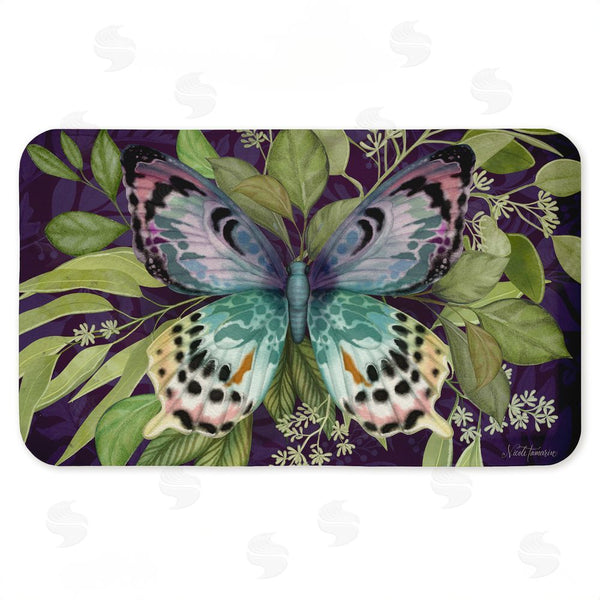 stupell industries Nicole Tamarin | Midnight Butterfly Garden Anti-Fatigue Mat