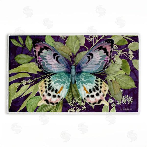 stupell industries Nicole Tamarin | Midnight Butterfly Garden Plush Bath Mat
