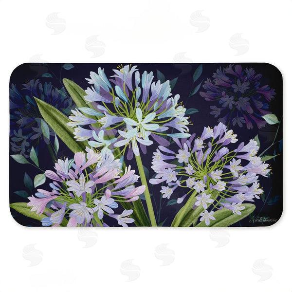 stupell industries Nicole Tamarin | Midnight Garden Flowers Anti-Fatigue Mat