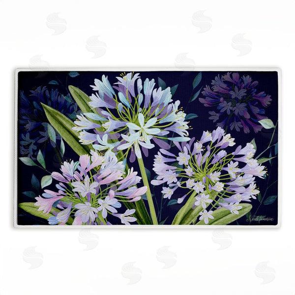 stupell industries Nicole Tamarin | Midnight Garden Flowers Plush Bath Mat