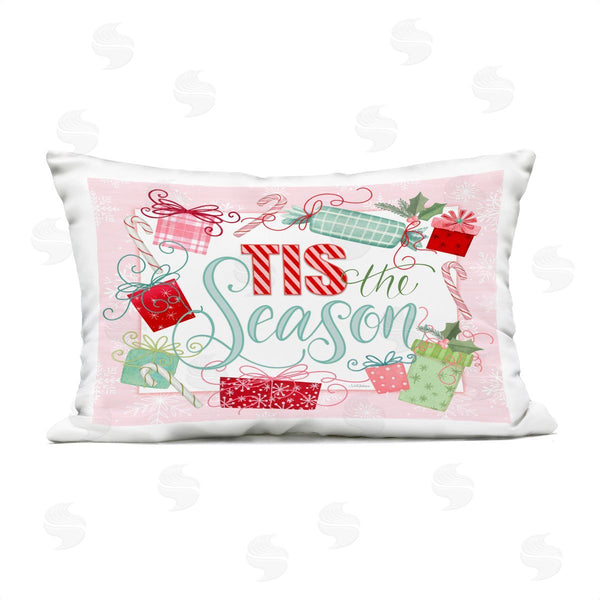 Stupell Industries Nicole Tamarin | Pastel Pink Tis The Season Printed Throw Pillow