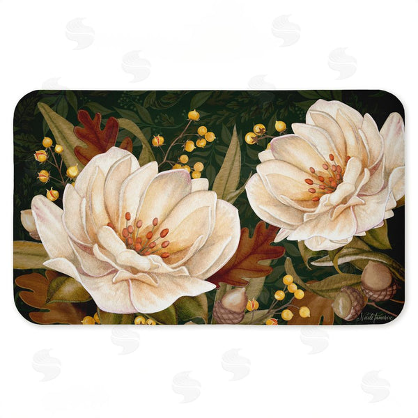 stupell industries Nicole Tamarin | Vintage Midnight Garden Blooms Anti-Fatigue Mat