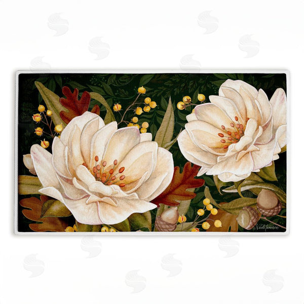 stupell industries Nicole Tamarin | Vintage Midnight Garden Blooms Plush Bath Mat