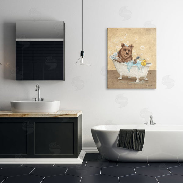 Stupell Industries Nidhi Wadhwa | Bear & Rubber Duck Bath Wall Art
