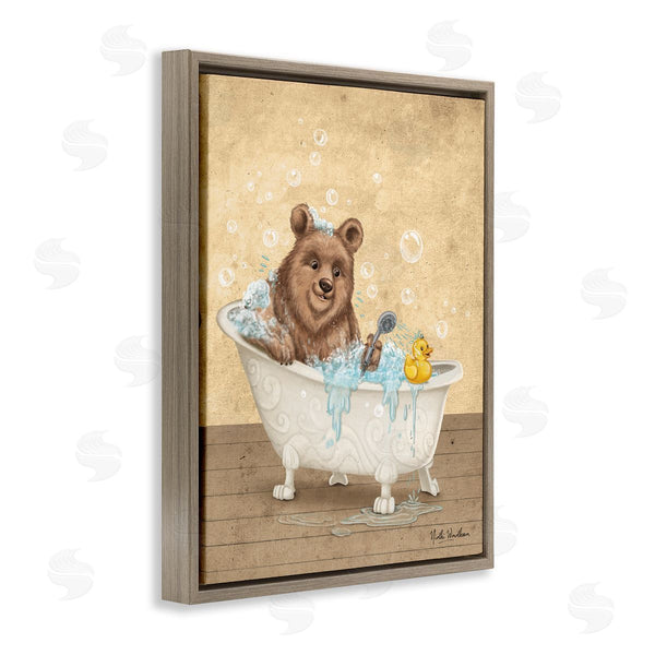 Stupell Industries Nidhi Wadhwa | Bear & Rubber Duck Bath Wall Art