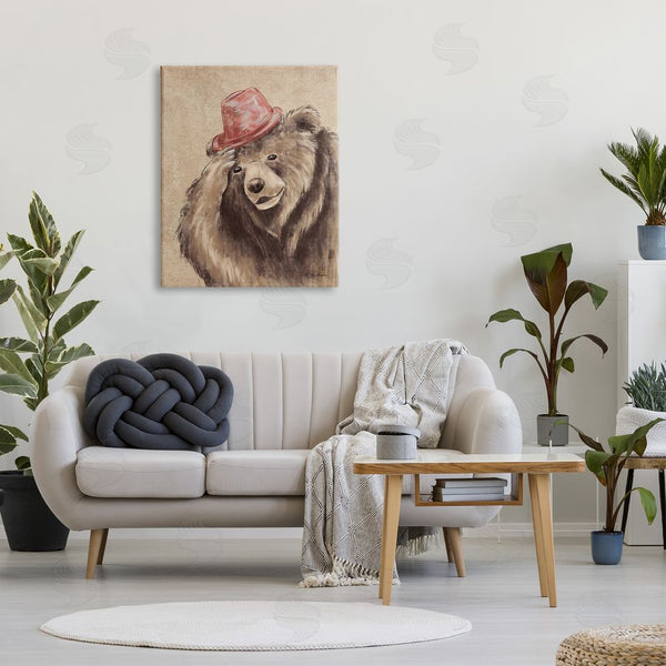 Stupell Industries Nidhi Wadhwa | Brown Bear In Hat Wall Art