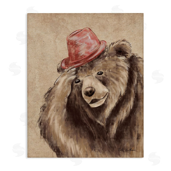 stupell industries Nidhi Wadhwa | Brown Bear in Hat Wall Art