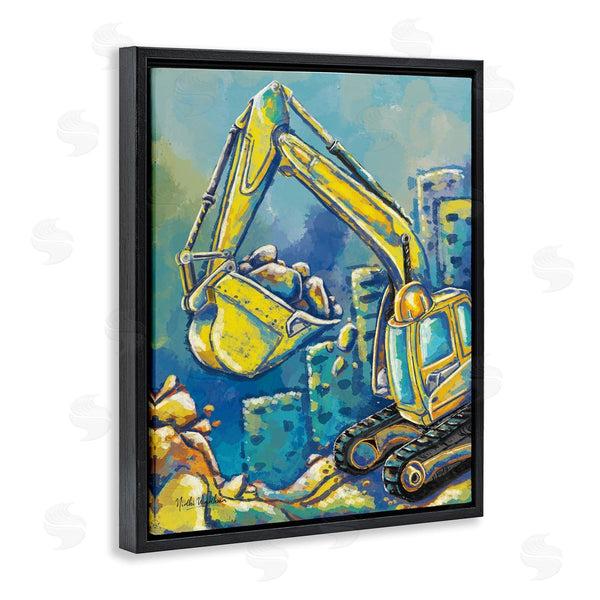 Stupell Industries Nidhi Wadhwa | Bulldozer Construction Painting Wall Art