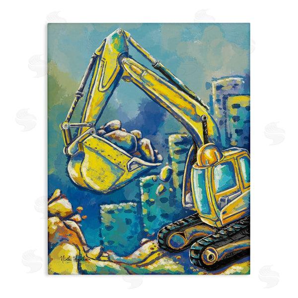 stupell industries Nidhi Wadhwa | Bulldozer Construction Painting Wall Art