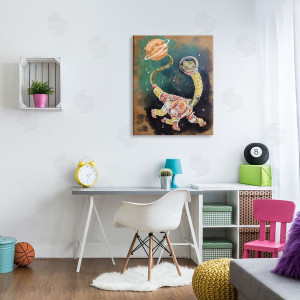 Stupell Industries Nidhi Wadhwa | Dinosaur In Outer Space Wall Art
