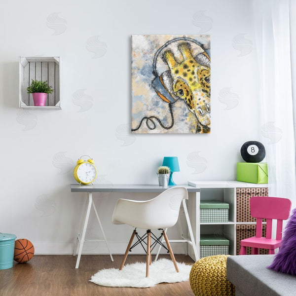 Stupell Industries Nidhi Wadhwa | Giraffe With Headphones Wall Art