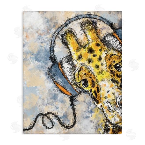stupell industries Nidhi Wadhwa | Giraffe with Headphones Wall Art