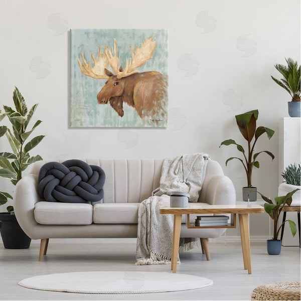 Stupell Industries Nidhi Wadhwa | Happy Moose Portrait Wall Art