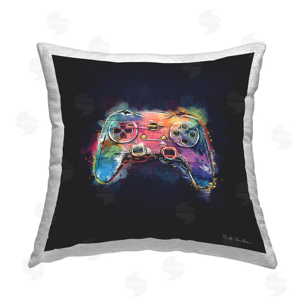 Stupell Industries Nidhi Wadhwa | Modern Game Controller Printed Throw Pillow