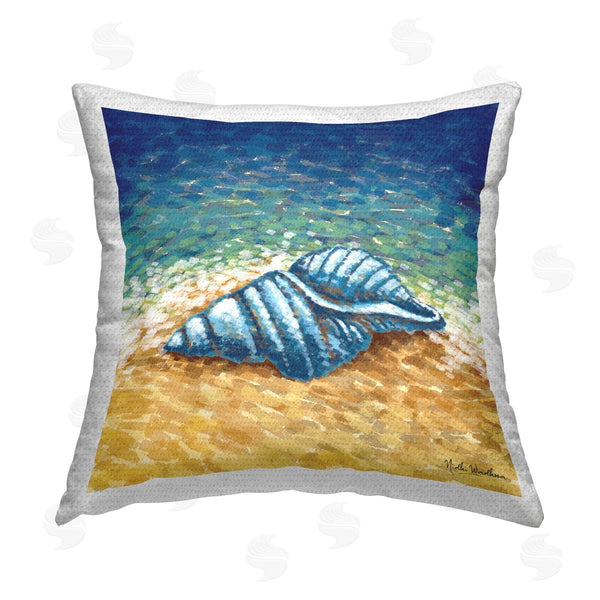 Stupell Industries Nidhi Wadhwa | Modern Seashells On Shore Printed Throw Pillow