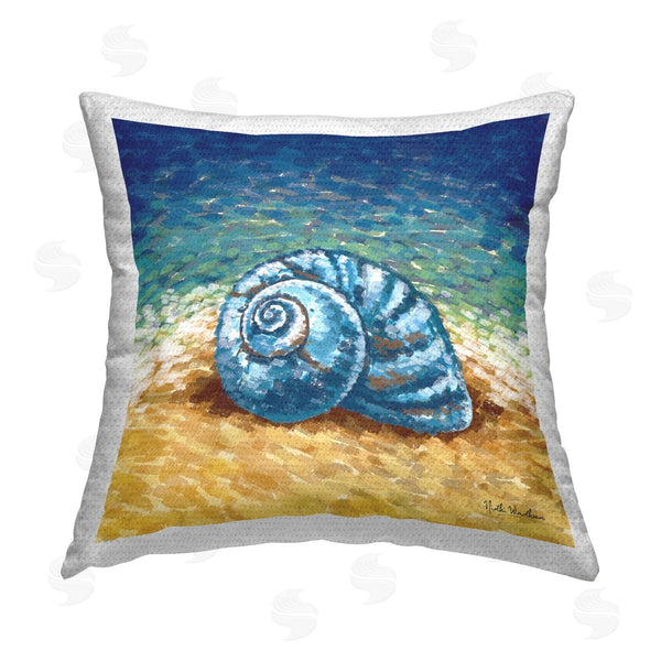 Stupell Industries Nidhi Wadhwa | Nautilus Shell On Beach Printed Throw Pillow