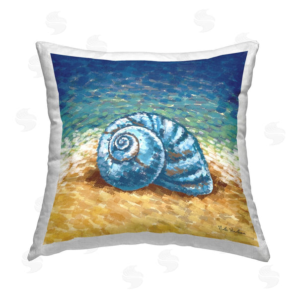 stupell industries Nidhi Wadhwa | Nautilus Shell on Beach Printed Throw Pillow