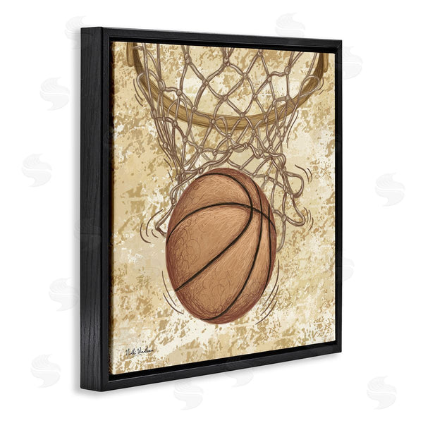 Stupell Industries Nidhi Wadhwa | Rustic Basketball In Hoop Wall Art