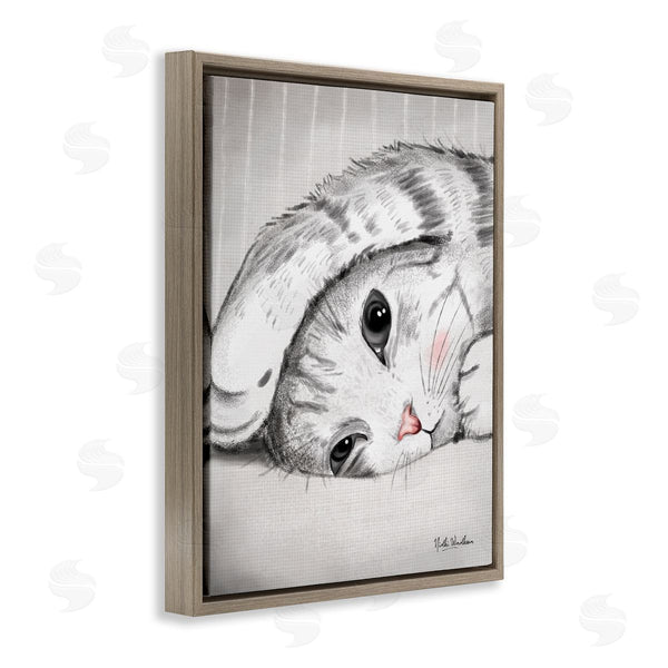 Stupell Industries Nidhi Wadhwa | Sleepy Cat Portrait Wall Art