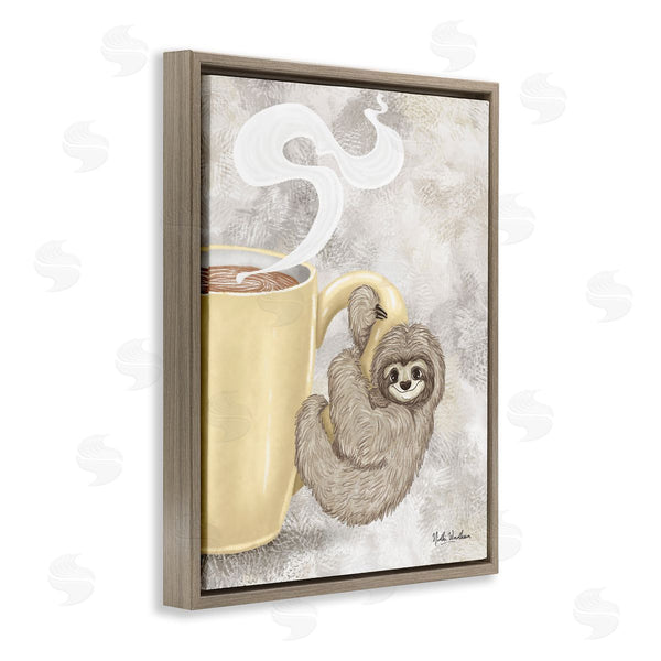 Stupell Industries Nidhi Wadhwa | Sloth On Coffee Mug Wall Art