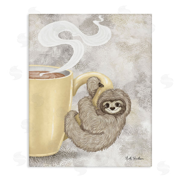 stupell industries Nidhi Wadhwa | Sloth on Coffee Mug Wall Art