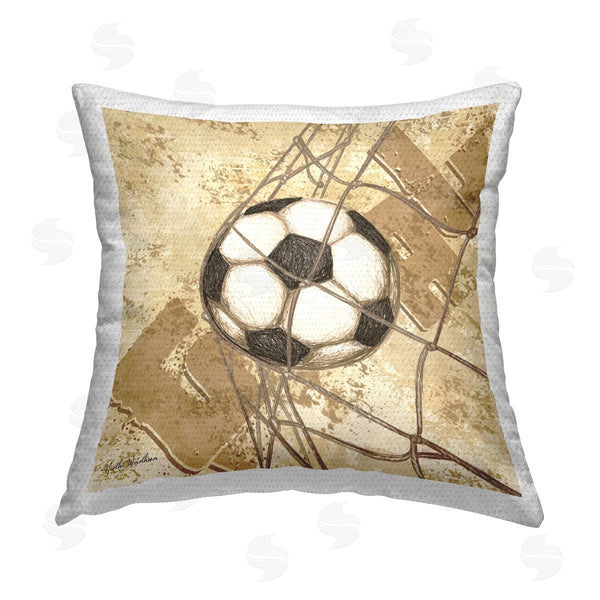 Stupell Industries Nidhi Wadhwa | Soccer Ball Goal Printed Throw Pillow