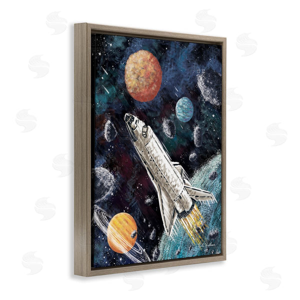 Stupell Industries Nidhi Wadhwa | Spaceship In Outer Space