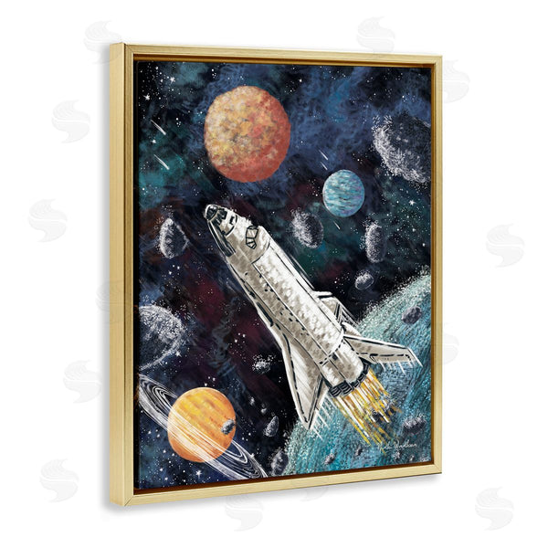 Stupell Industries Nidhi Wadhwa | Spaceship In Outer Space