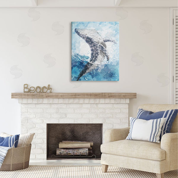 Stupell Industries Nidhi Wadhwa | Splashing Marine Whale Wall Art