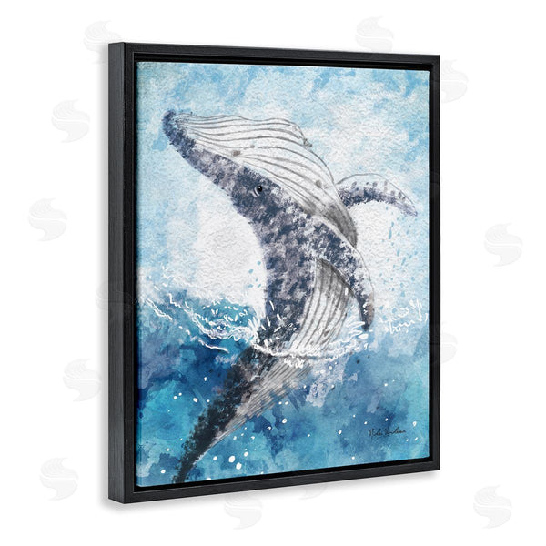 Stupell Industries Nidhi Wadhwa | Splashing Marine Whale Wall Art