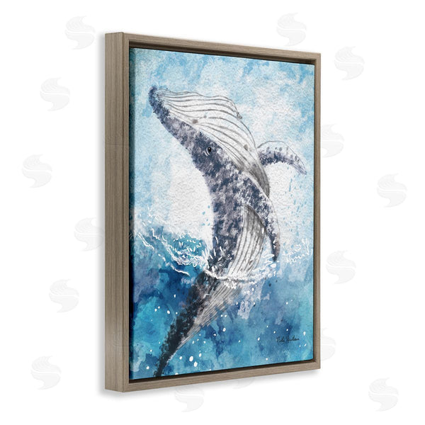 Stupell Industries Nidhi Wadhwa | Splashing Marine Whale Wall Art
