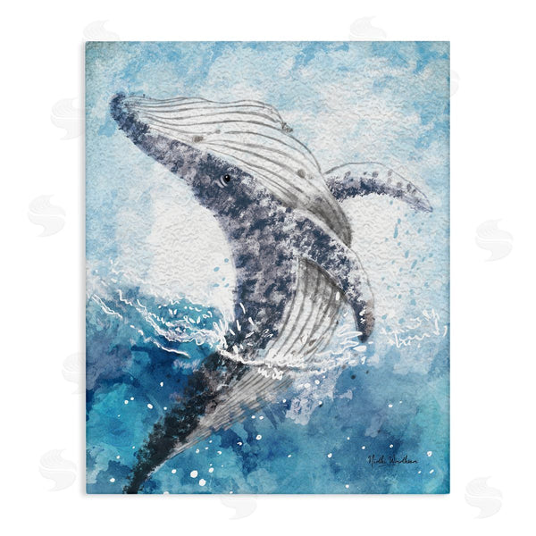stupell industries Nidhi Wadhwa | Splashing Marine Whale Wall Art