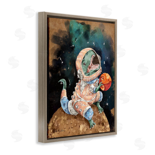 Stupell Industries Nidhi Wadhwa | T-Rex In Outer Space Wall Art