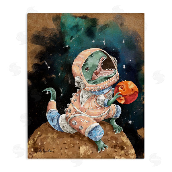 stupell industries Nidhi Wadhwa | T-Rex in Outer Space Wall Art