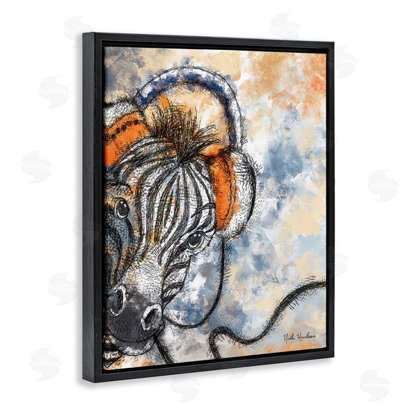 Stupell Industries Nidhi Wadhwa | Zebra With Headphones Wall Art