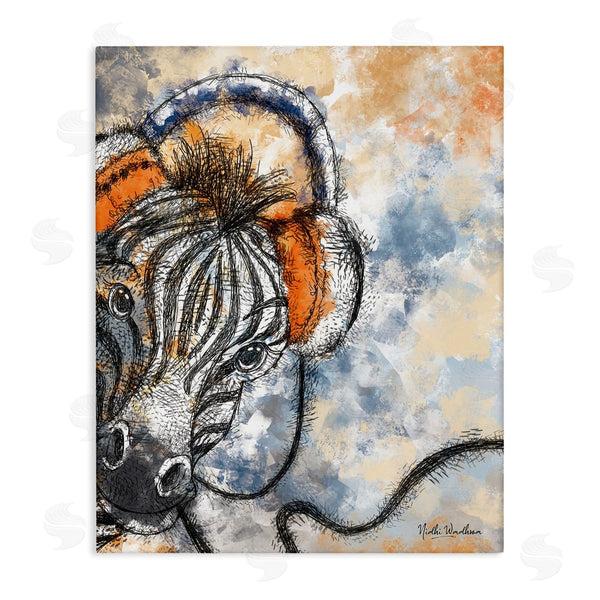 stupell industries Nidhi Wadhwa | Zebra with Headphones Wall Art