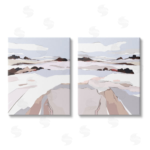 stupell industries Nikita Jariwala | Abstract Frosty View Landscape Wall Art