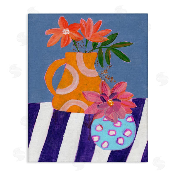 stupell industries Nikita Jariwala | Blue Whimsy Farm Vase Wall Art