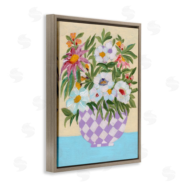 Stupell Industries Nikita Jariwala | Checkered Flower Pot