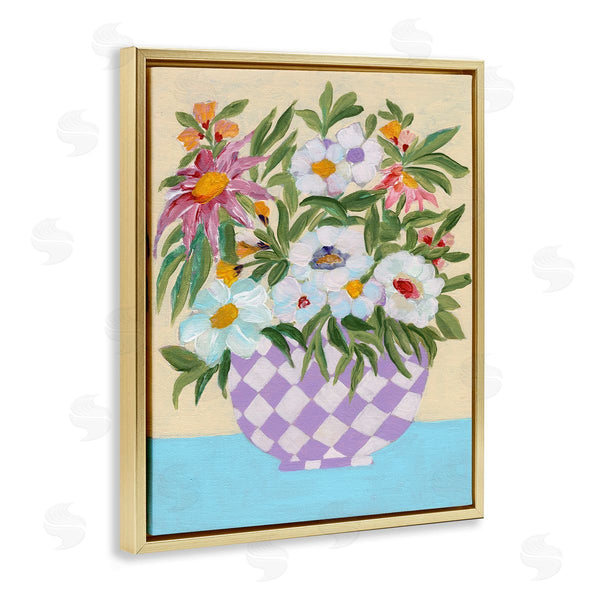 Stupell Industries Nikita Jariwala | Checkered Flower Pot