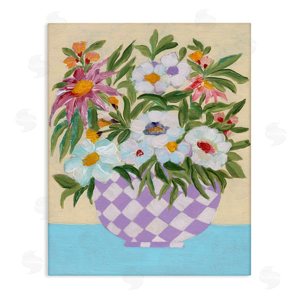 stupell industries Nikita Jariwala | Checkered Flower Pot
