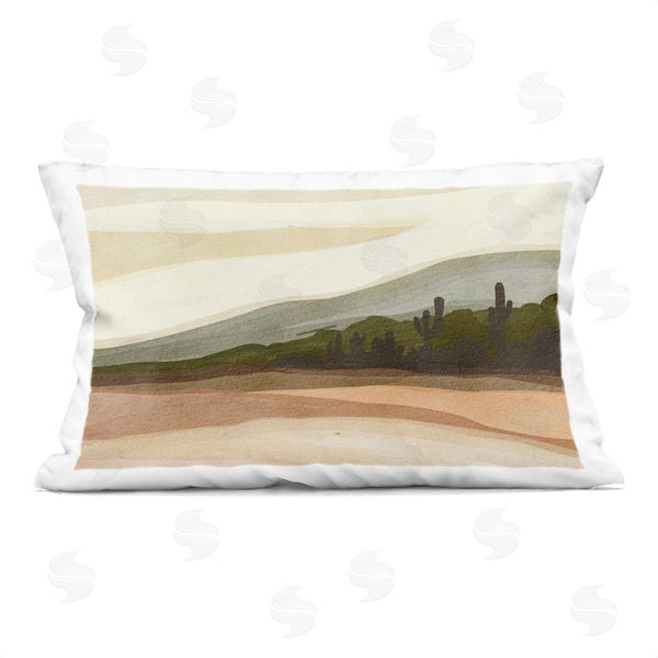 stupell industries Nikita Jariwala | Desert View with Distant Cacti Printed Throw Pillow