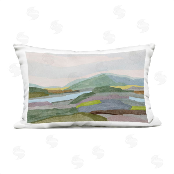 Stupell Industries Nikita Jariwala | Green Earth Tones Landscape Printed Throw Pillow